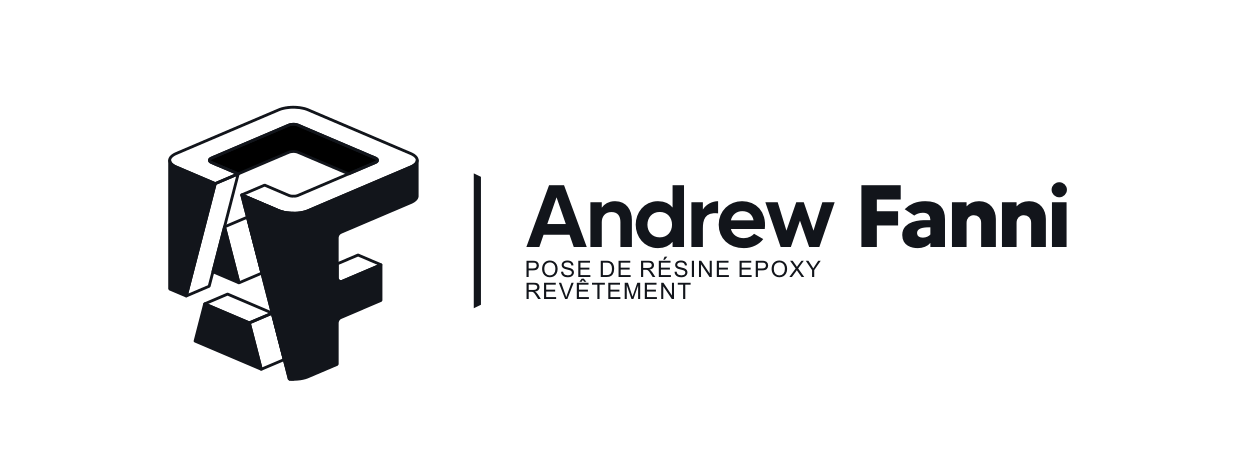 Logo monochrome avec mention pose de résine époxy et revêtement