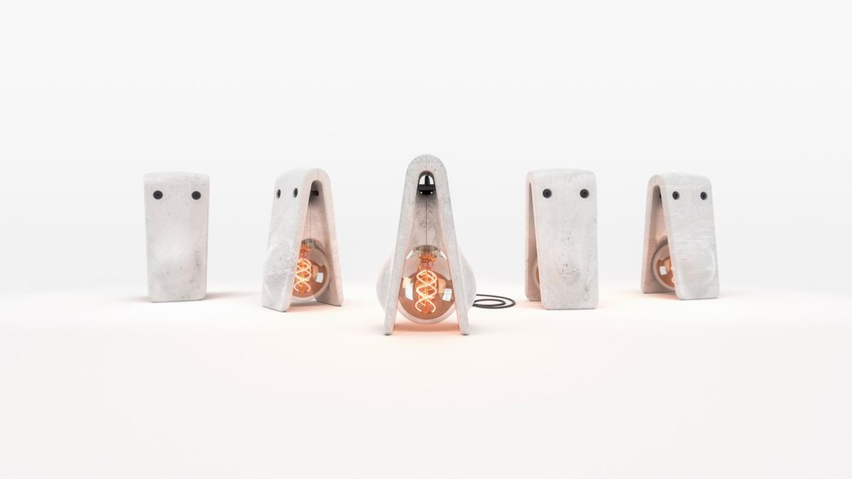 Jusa, lampes en béton