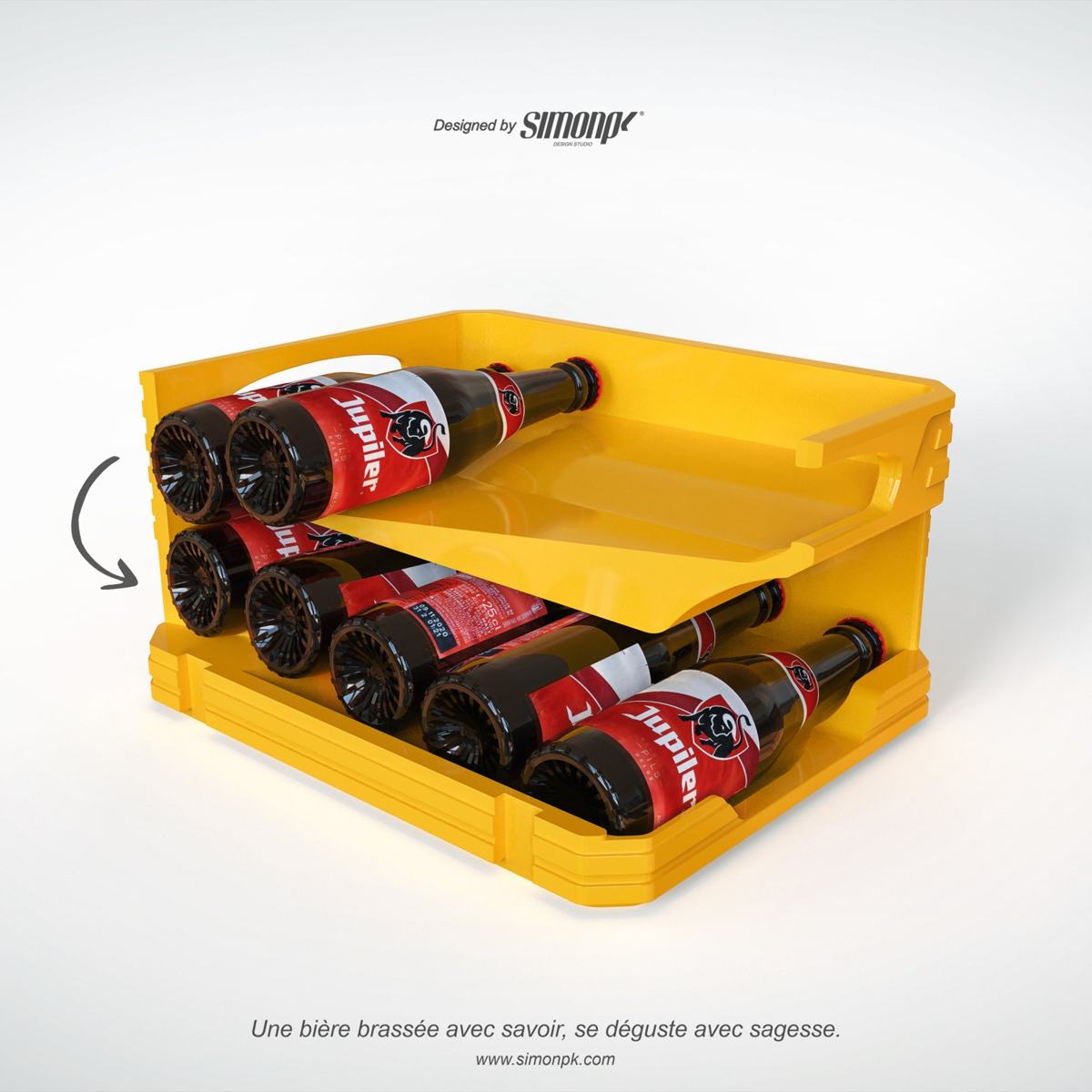 Vue du Jupiler box en rendu photoréaliste.
